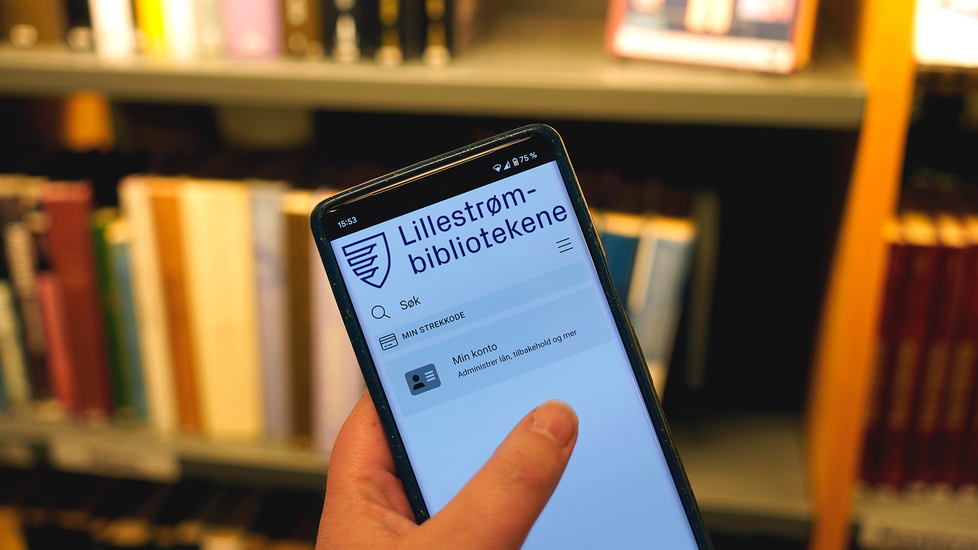 Bilde: Biblioteksappen "Axiell Libraries App"