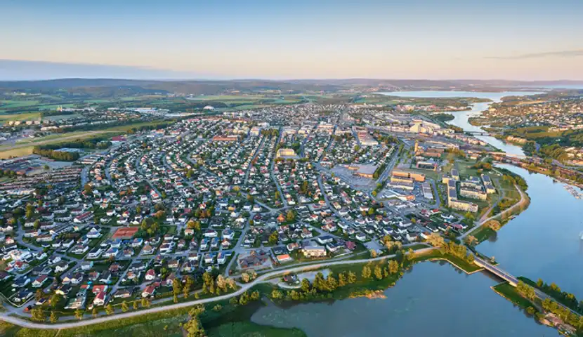 Oversiktsbilde over Lillestrøm sentrum