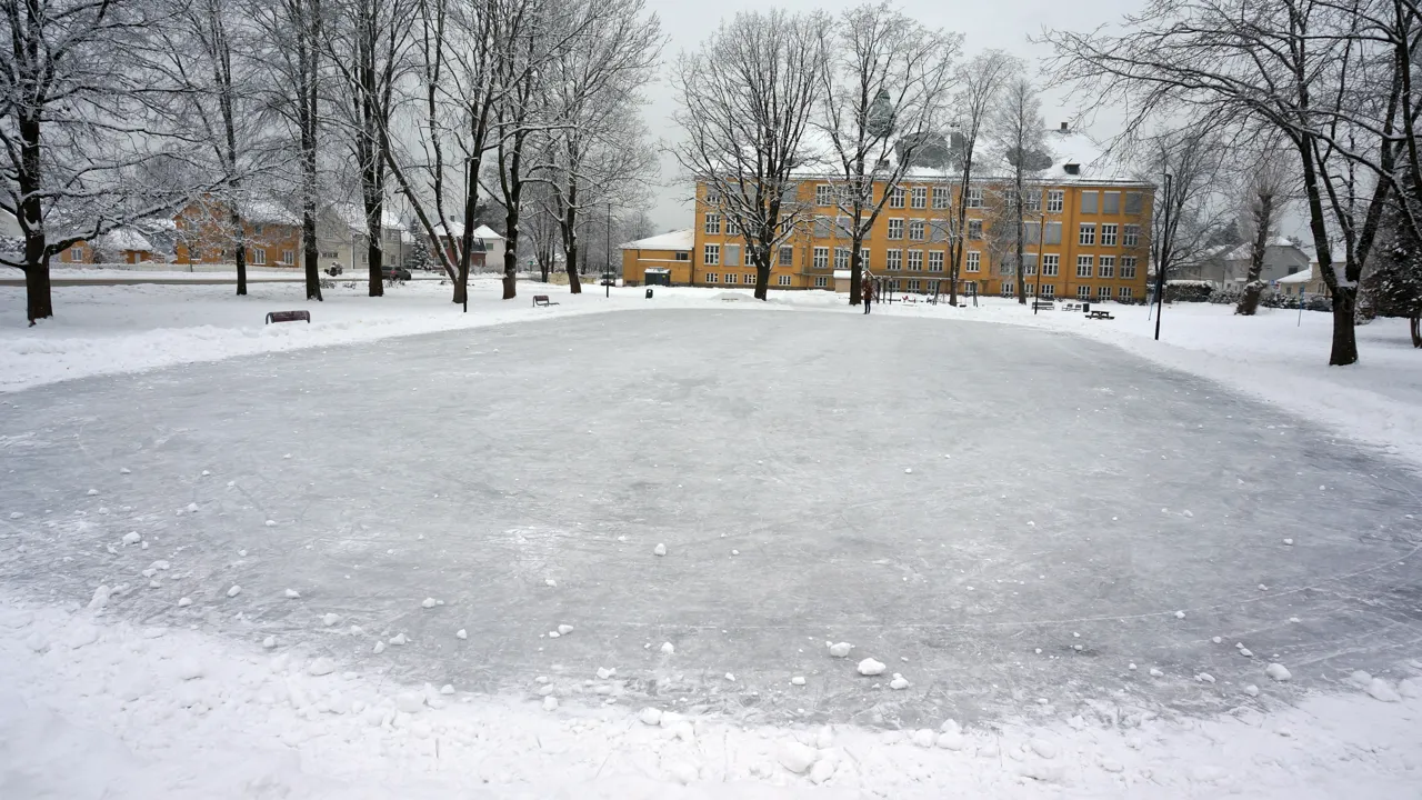 Isflate ved Volla skole